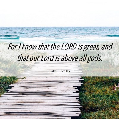 Picture 06 - Psalms 135:5 KJV - For I know that the LORD is great, and that our - Bible Verse Picture