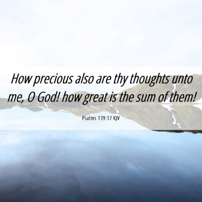 Picture 06 - Psalms 139:17 KJV - How precious also are thy thoughts unto me, O - Bible Verse Picture