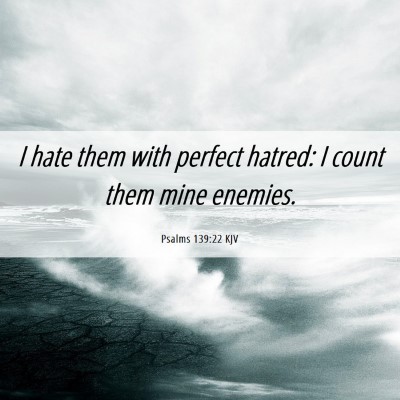 Picture 06 - Psalms 139:22 KJV - I hate them with perfect hatred: I count them - Bible Verse Picture