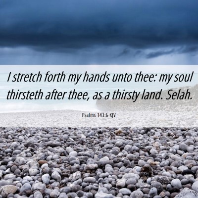 Picture 06 - Psalms 143:6 KJV - I stretch forth my hands unto thee: my soul - Bible Verse Picture