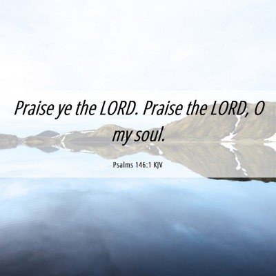 Picture 06 - Psalms 146:1 KJV - Praise ye the LORD. Praise the LORD, O my - Bible Verse Picture