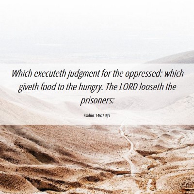 Picture 06 - Psalms 146:7 KJV - Which executeth judgment for the oppressed: which - Bible Verse Picture
