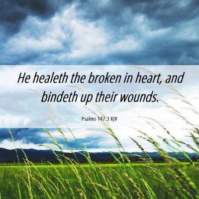 Picture 06 - Psalms 147:3 KJV - He healeth the broken in heart, and bindeth up - Bible Verse Picture