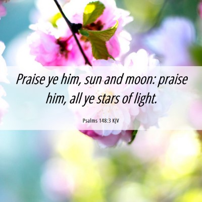 Picture 06 - Psalms 148:3 KJV - Praise ye him, sun and moon: praise him, all ye - Bible Verse Picture