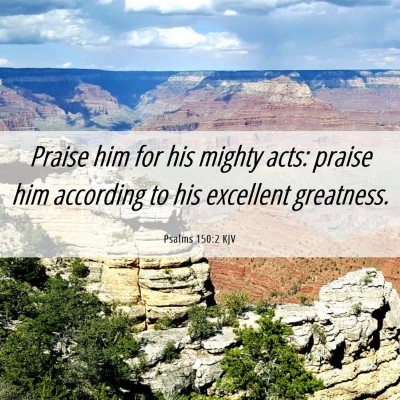 Picture 06 - Psalms 150:2 KJV - Praise him for his mighty acts: praise him - Bible Verse Picture