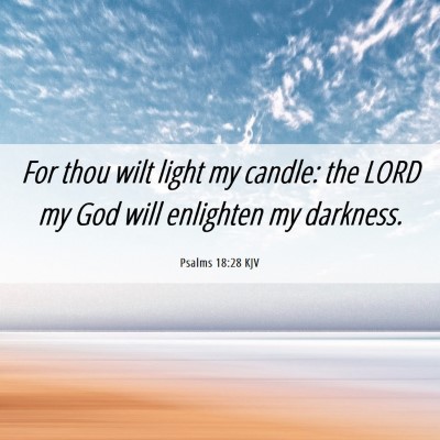 Picture 06 - Psalms 18:28 KJV - For thou wilt light my candle: the LORD my God - Bible Verse Picture