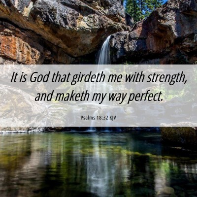 Picture 06 - Psalms 18:32 KJV - It is God that girdeth me with strength, and - Bible Verse Picture