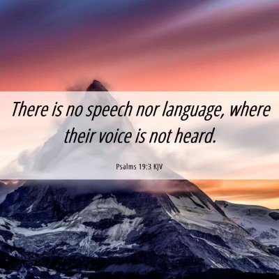 Picture 06 - Psalms 19:3 KJV - There is no speech nor language, where their - Bible Verse Picture