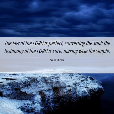 Picture 06 - Psalms 19:7 KJV - The law of the LORD is perfect, converting the - Bible Verse Picture