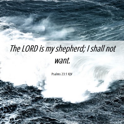 Picture 06 - Psalms 23:1 KJV - The LORD is my shepherd; I shall not - Bible Verse Picture