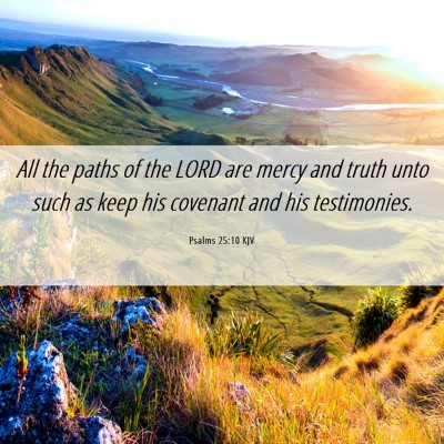 Picture 06 - Psalms 25:10 KJV - All the paths of the LORD are mercy and truth - Bible Verse Picture