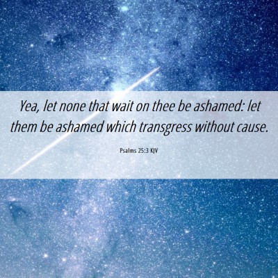 Picture 06 - Psalms 25:3 KJV - Yea, let none that wait on thee be ashamed: let - Bible Verse Picture