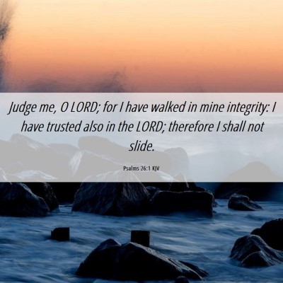 Picture 06 - Psalms 26:1 KJV - Judge me, O LORD; for I have walked in mine - Bible Verse Picture