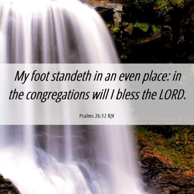 Picture 06 - Psalms 26:12 KJV - My foot standeth in an even place: in the - Bible Verse Picture