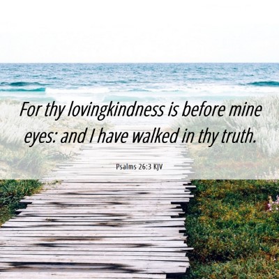 Picture 06 - Psalms 26:3 KJV - For thy lovingkindness is before mine eyes: and I - Bible Verse Picture