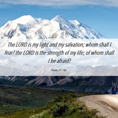 Picture 06 - Psalms 27:1 KJV - The LORD is my light and my salvation; whom shall - Bible Verse Picture