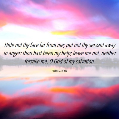 Picture 06 - Psalms 27:9 KJV - Hide not thy face far from me; put not thy - Bible Verse Picture
