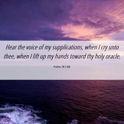 Picture 06 - Psalms 28:2 KJV - Hear the voice of my supplications, when I cry - Bible Verse Picture