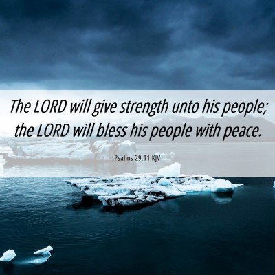 Picture 06 - Psalms 29:11 KJV - The LORD will give strength unto his people; the - Bible Verse Picture