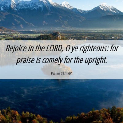 Picture 06 - Psalms 33:1 KJV - Rejoice in the LORD, O ye righteous: for praise - Bible Verse Picture