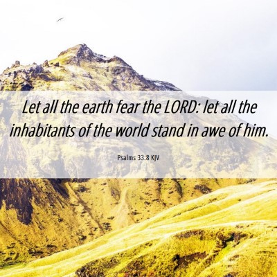 Picture 06 - Psalms 33:8 KJV - Let all the earth fear the LORD: let all the - Bible Verse Picture
