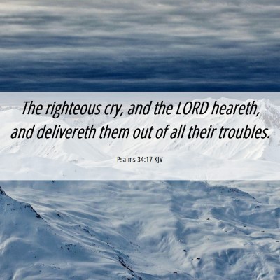 Picture 06 - Psalms 34:17 KJV - The righteous cry, and the LORD heareth, and - Bible Verse Picture