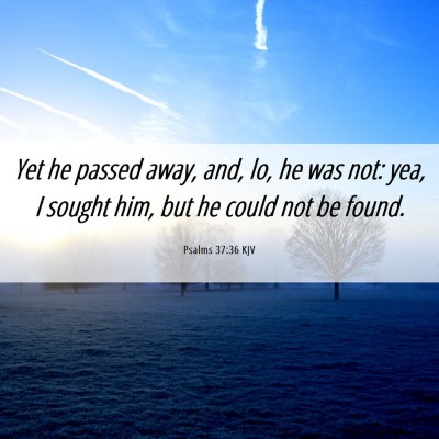 Picture 06 - Psalms 37:36 KJV - Yet he passed away, and, lo, he was not: yea, I - Bible Verse Picture
