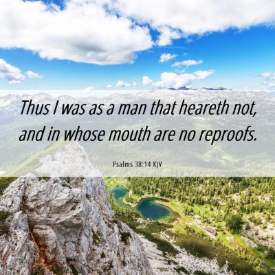 Picture 06 - Psalms 38:14 KJV - Thus I was as a man that heareth not, and in - Bible Verse Picture