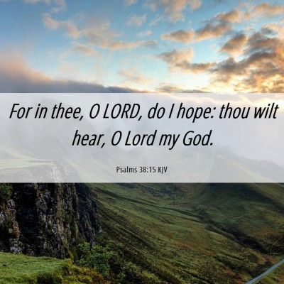 Picture 06 - Psalms 38:15 KJV - For in thee, O LORD, do I hope: thou wilt hear, O - Bible Verse Picture