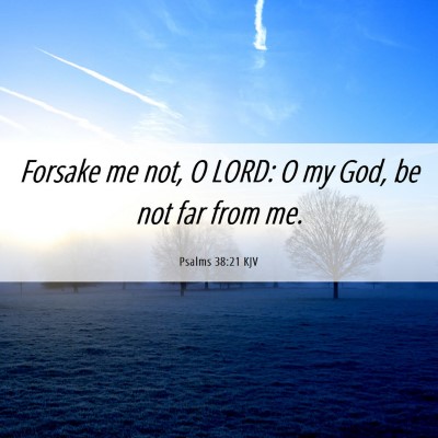 Picture 06 - Psalms 38:21 KJV - Forsake me not, O LORD: O my God, be not far from - Bible Verse Picture