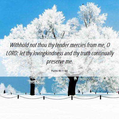 Picture 06 - Psalms 40:11 KJV - Withhold not thou thy tender mercies from me, O - Bible Verse Picture