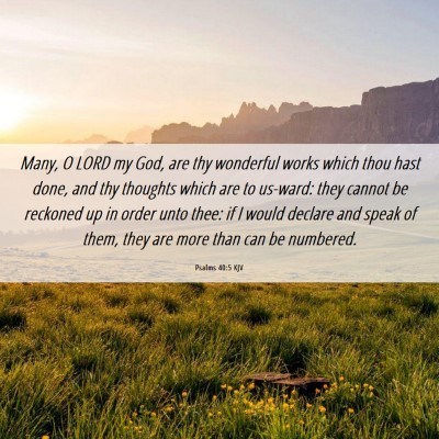 Picture 06 - Psalms 40:5 KJV - Many, O LORD my God, are thy wonderful works - Bible Verse Picture