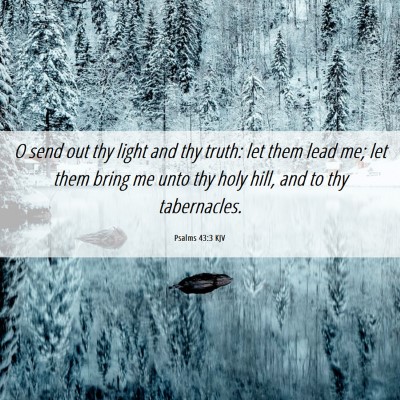 Picture 06 - Psalms 43:3 KJV - O send out thy light and thy truth: let them lead - Bible Verse Picture