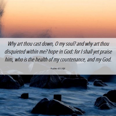Picture 06 - Psalms 43:5 KJV - Why art thou cast down, O my soul? and why art - Bible Verse Picture