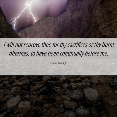 Picture 06 - Psalms 50:8 KJV - I will not reprove thee for thy sacrifices or thy - Bible Verse Picture