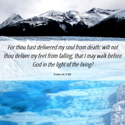 Picture 06 - Psalms 56:13 KJV - For thou hast delivered my soul from death: wilt - Bible Verse Picture