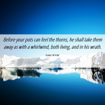 Picture 06 - Psalms 58:9 KJV - Before your pots can feel the thorns, he shall - Bible Verse Picture