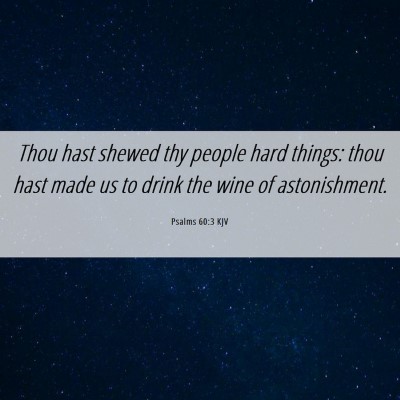 Picture 06 - Psalms 60:3 KJV - Thou hast shewed thy people hard things: thou - Bible Verse Picture