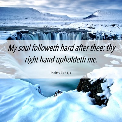 Picture 06 - Psalms 63:8 KJV - My soul followeth hard after thee: thy right hand - Bible Verse Picture