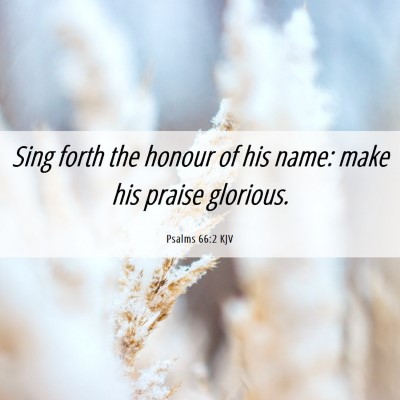 Picture 06 - Psalms 66:2 KJV - Sing forth the honour of his name: make his - Bible Verse Picture