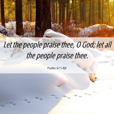 Picture 06 - Psalms 67:5 KJV - Let the people praise thee, O God; let all the - Bible Verse Picture