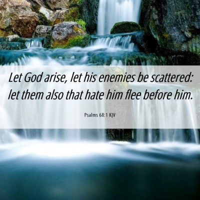 Picture 06 - Psalms 68:1 KJV - Let God arise, let his enemies be scattered: let - Bible Verse Picture