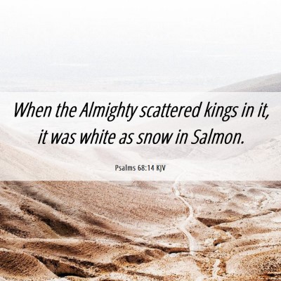 Picture 06 - Psalms 68:14 KJV - When the Almighty scattered kings in it, it was - Bible Verse Picture