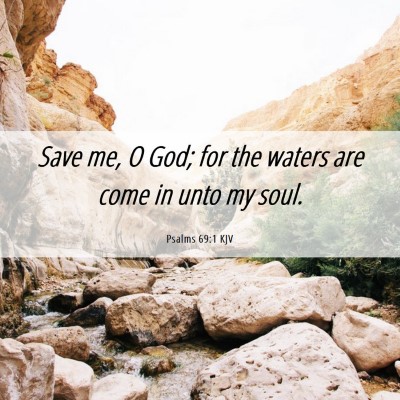 Picture 06 - Psalms 69:1 KJV - Save me, O God; for the waters are come in unto - Bible Verse Picture