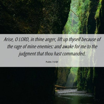 Picture 06 - Psalms 7:6 KJV - Arise, O LORD, in thine anger, lift up thyself - Bible Verse Picture