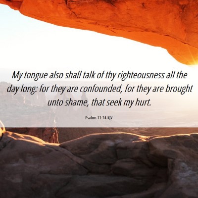 Picture 06 - Psalms 71:24 KJV - My tongue also shall talk of thy righteousness - Bible Verse Picture