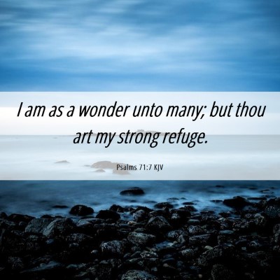 Picture 06 - Psalms 71:7 KJV - I am as a wonder unto many; but thou art my - Bible Verse Picture