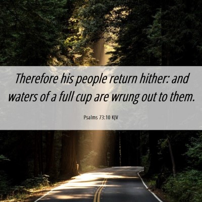 Picture 06 - Psalms 73:10 KJV - Therefore his people return hither: and waters of - Bible Verse Picture