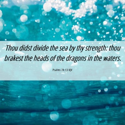 Picture 06 - Psalms 74:13 KJV - Thou didst divide the sea by thy strength: thou - Bible Verse Picture