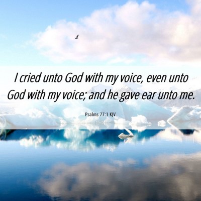 Picture 06 - Psalms 77:1 KJV - I cried unto God with my voice, even unto God - Bible Verse Picture
